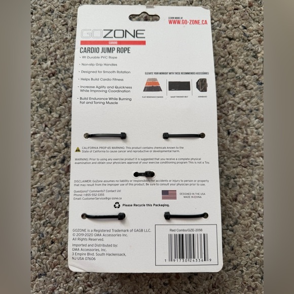 NEW Go Zone Red Cardio Jump Rope - Picture 3 of 3